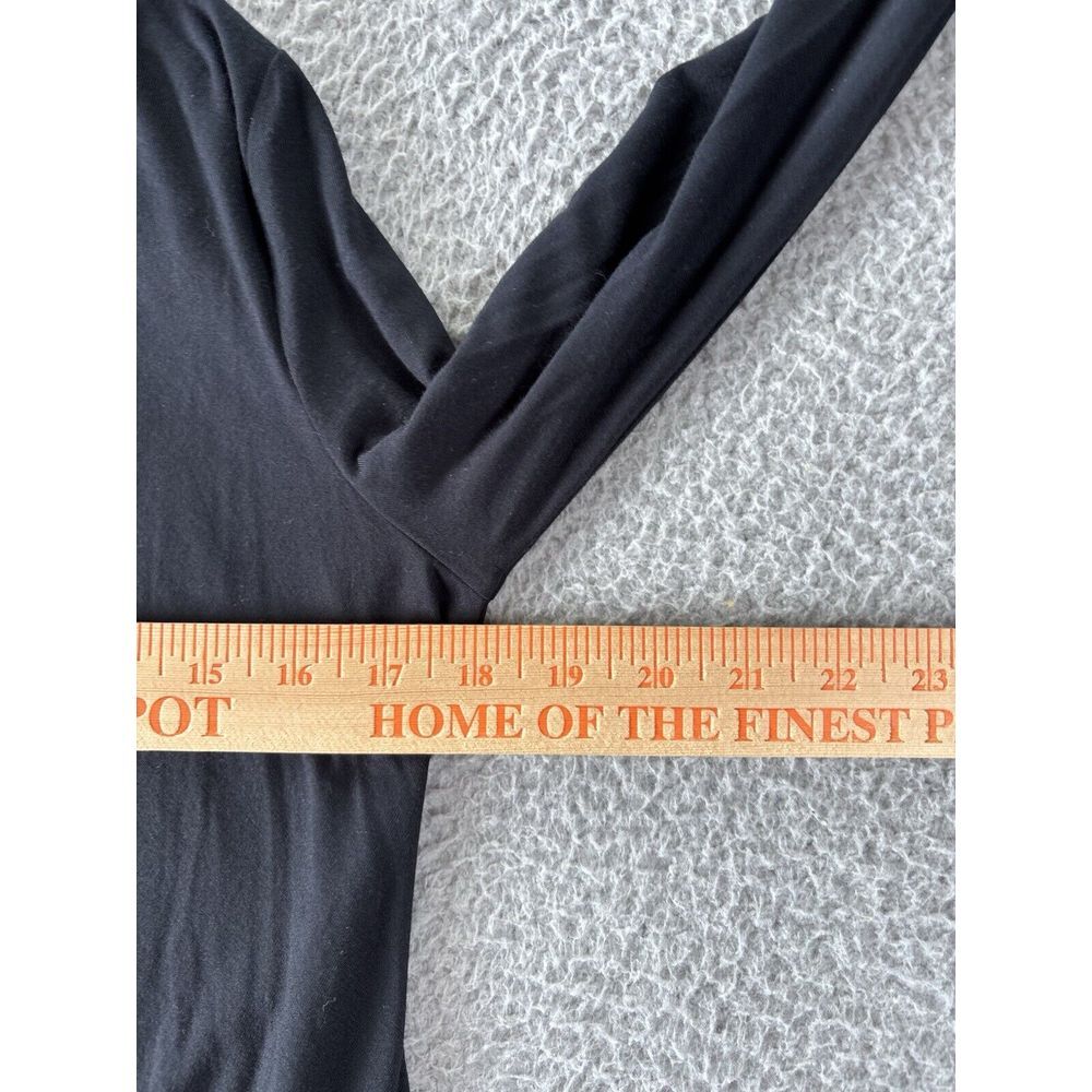 Aritzia Babaton Mehmet‎ T-Shirt Womens Small Drape Front Black Long Sleeve NEW - Picture 7 of 11